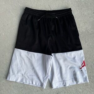 Jordan Athletic Black and White Shorts with Jumpman Logo